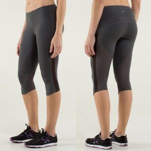 Lululemon Ride Inside Crop Leggings Mesh